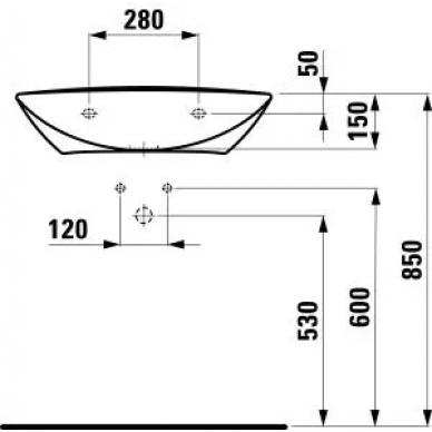 Раковина Laufen Mylife (1094.4) (65 см) 1