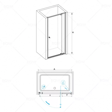 Душевая дверь RGW Passage PA-02 B (70 см) 1