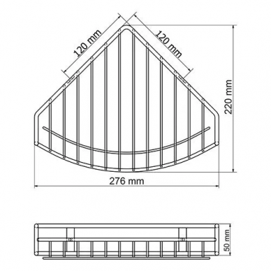 Полочка Wasserkraft Ammer К-7000 (K-1511) (27.6 см) угловая 3