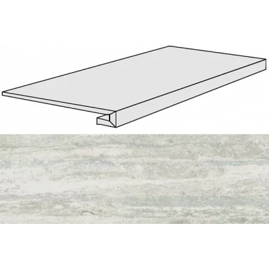 748328 Travertini White Gradino Matte 33x120x3 0