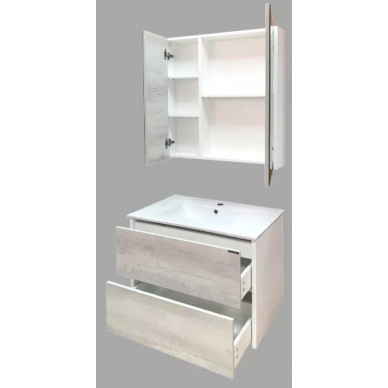 Тумба для ванной Comforty Женева-75 (77x55.5x47 см), дуб белый 5