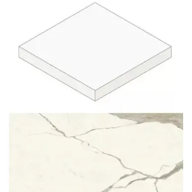 AGI9 Marvel Calacatta Sublime Scalino Angolare 33 Lappato 33x33 0