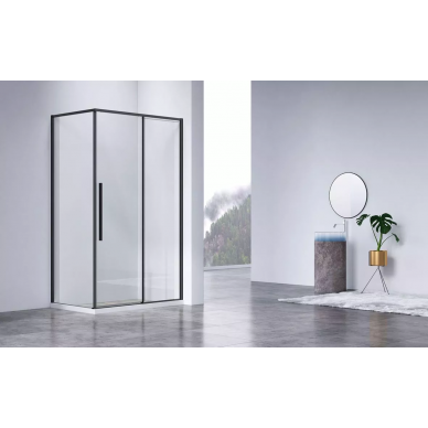 Душевой уголок Vincea Slim-N (VSR-4SN9011CLB) 110х90х195 см, профиль черный/стекло прозрачное 1
