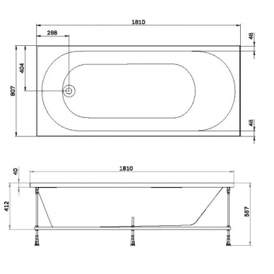 Ванна акриловая Am.Pm X-Joy (W94A-180-080W-A) (180х80) без гидромассажа 9