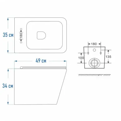 Унитаз подвесной Teymi Helmi S T40302 микролифт 5