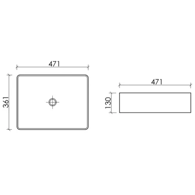 Раковина накладная Ceramicanova Element CN6069MB 47.1 см, чёрная матовая 5
