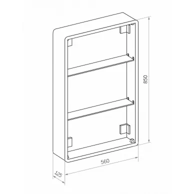 Зеркальный шкаф Art&Max Lecce AM-Lec-560-850-1D-L-DS-F-Nero 56.8x85.8 см с LED подсветкой, nero matt 8