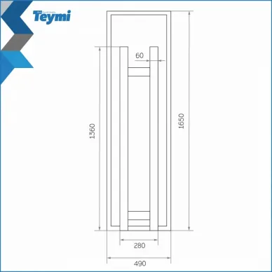 Зеркало Teymi Helmi Black Edition T20242 напольное, с подсветкой, сенсор, чёрный, 49 см 7