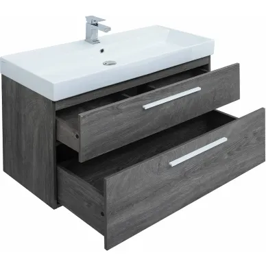 Тумба для ванной Aquanet Nova 249921 Slim Synergy, 85 см, дуб рошелье 5