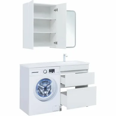 Тумба для ванной Aquanet Вега 329125 68 см, белая глянцевая 5