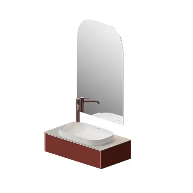 Kerama Marazzi Magica Тумба подвесная, 88.4х48.5х22см., 1 ящик, цвет: венецианский красный матовый MA.90.1\VR.M 6