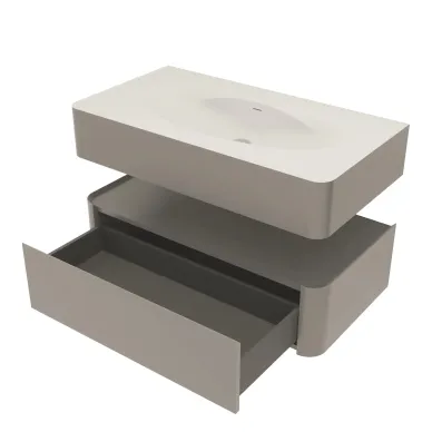 Тумба для ванной Vincea Caprise VMC-4CA100MLG 100x52 см, подвесная, светло-серая матовая 1