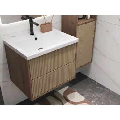 Тумба для раковины Cersanit CLASSIC RIBBLE 69277 подвесная 60 см, бежевая 8