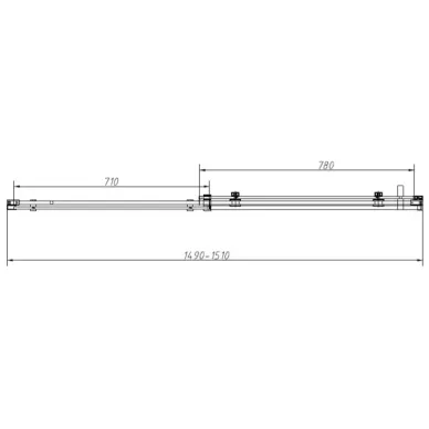 Душевой уголок Vincea Como-N VSR-4CN9015CGB 150х90х195 см, профиль чёрный/стекло тонированное 5