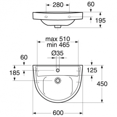 Раковина Gustavsberg Nordic (GB1126000101) (60 см) 1