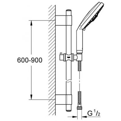 Душевой гарнитур Grohe Rainshower Cosmopolitan 160 (28763001) 1