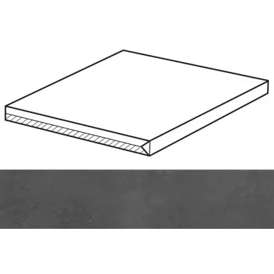 Evolution Black Lappato Peldano Solid-60 59.55x59.55 0