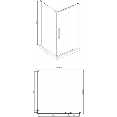 Душевой уголок Bravat Blackline (BS090.3113A) 90х90х195 8