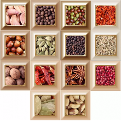 Decor Mix 14 pz Cube Warm Kitchen 10x10 0