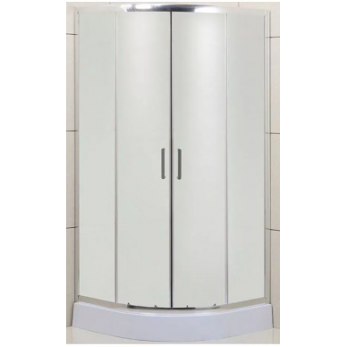 Душевой уголок BelBagno Uno (UNO-195-R-2-95-P-Cr) 95х95x195 см, стекло матовое/профиль хром 0