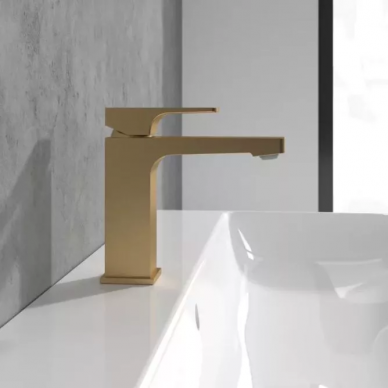 Смеситель для раковины Villeroy & Boch Architectura Square (TVW12500100076) золото сатинированное 4