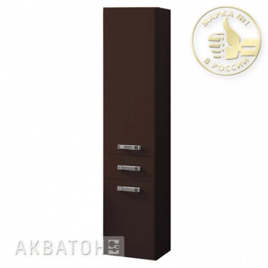 Шкаф-колонна подвесная Акватон Америна (тёмно коричневый) 0