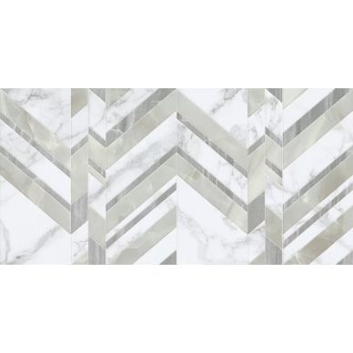 G70151 Marmo Bianco Chevron белый 30х60 0