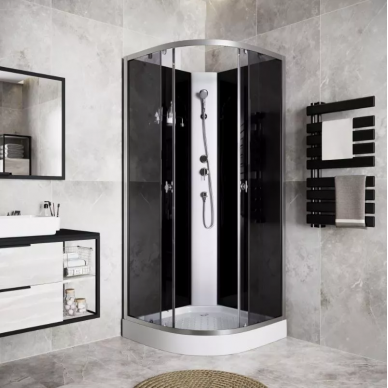 Душевая кабина Niagara Eco (E90/13/TN/BK) без купола, 90х90х200 см 7