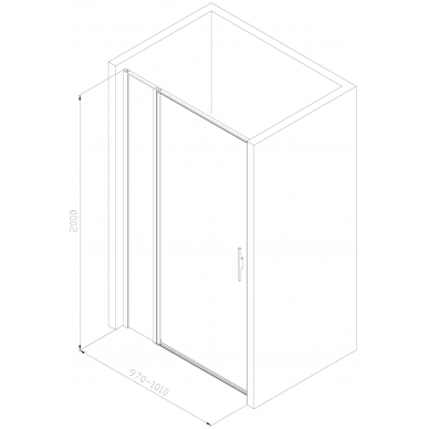 Душевая дверь Allen Brau Priority 100 (3.31030.BBA) черный браш 5