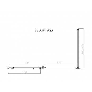 Душевой уголок Vincea Slim-N (VSR-4SN9012CLB) 120х90х195 см, профиль черный/стекло прозрачное 5