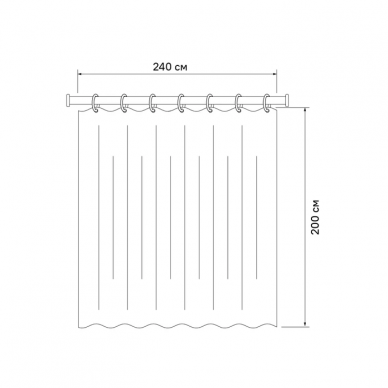 Шторка для ванной Iddis Base (BG01P24i11) розовый 5