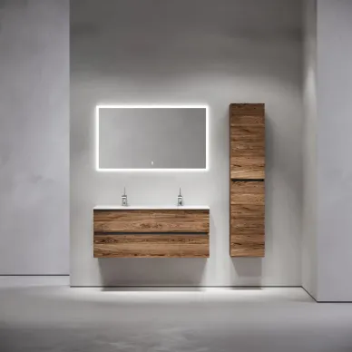 Тумба для ванной Sancos Urban UR120-2ECH подвесная, для двойной раковины, 119 см, дуб чарльстон 5
