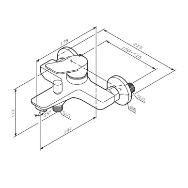 Смеситель для ванны AM.PM X-Joy F85A10099 золото 9