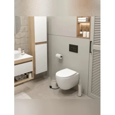 Унитаз подвесной Teymi Lori Vortex T40502 смыв торнадо, безободковый, с сиденьем микролифт 6