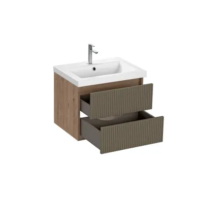 Тумба для раковины Cersanit CLASSIC RIBBLE 69279 подвесная 60 см, коричневая 6