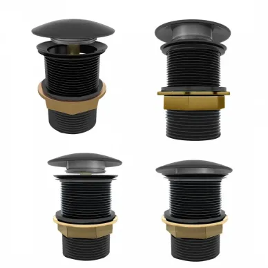 Сливной набор для раковины Teymi Solli T140107 без перелива, click-clack, чёрный матовый 8