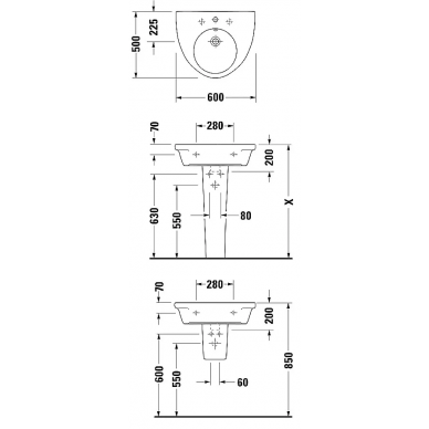 Раковина Duravit Starck 2 (041160) (60 см) 1