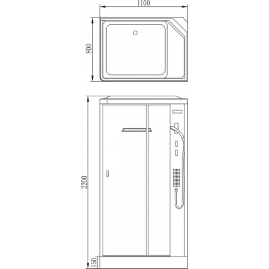Душевая кабина Orans Enjoy Way (EW-115 L/R) (110х80) 10