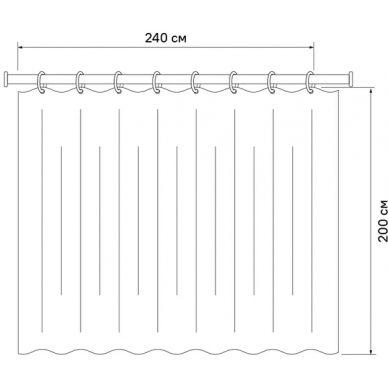 Шторка для ванной Iddis Basic (B41P224i11)	серый 1
