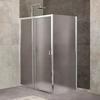 Душевой уголок BelBagno Unique AH1 (100x80 см) (текстурное стекло) 0