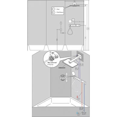 Термостат для душа Hansgrohe RainSelect (15356400) белый/хром 4