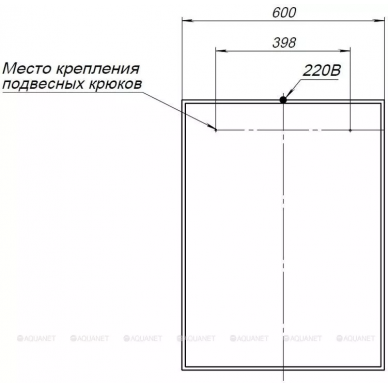 Зеркало Aquanet Nova Lite 60 (00242621) дуб рошелье LED 10