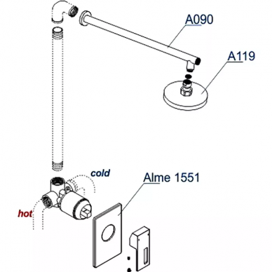 Душевая система Wasserkraft Alme (A12119) хром 5
