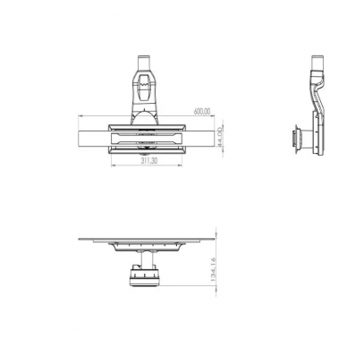 Душевой лоток Timo Premium (SL-60-S50RF) 60 см 5