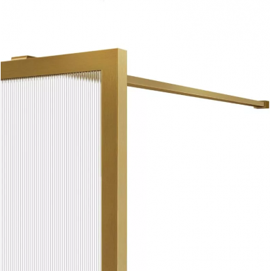 Душевая перегородка Vincea Walk-In HP Art (VSW-1HP800FLBG) 80x200 см, профиль брашированное золото/стекло рифленое 1