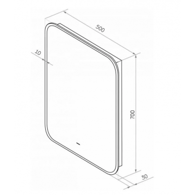 Зеркало Art&Max Siena (AM-Sie-500-700-DS-F) (50x70 см) бесконтактный сенсор с LED подсветкой 5