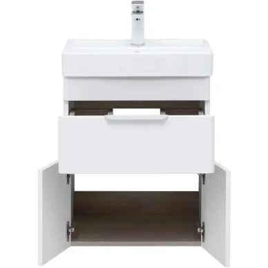 Тумба для ванной Aquanet Ирис New 310147 50 см, белая глянцевая 5