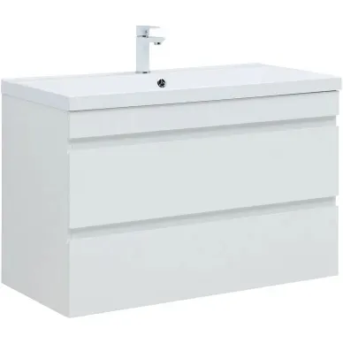 Тумба для ванной Aquanet Нота New 335419 90 см, белая глянцевая 0