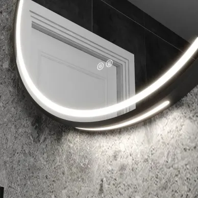 Зеркало Teymi Lina Supernova Black T20122 60 см, с Led подсветкой и подогревом 10