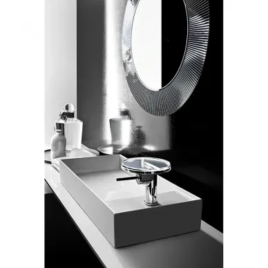 Laufen Kartell Зеркало круглое d=78см, настенное, без подсветки, цвет: серебряный 3.8633.1.086.000.1 12